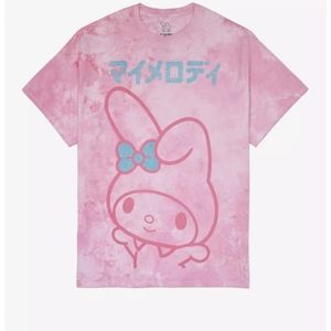 My Melody Tie Dye Pink Tee Shirt New Tags L Hot Topic